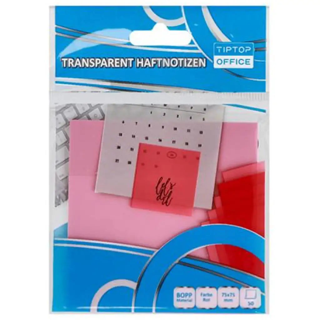 Spirit: Durchsichtige rosa selbstklebende Seitenmarkierung 75x75mm