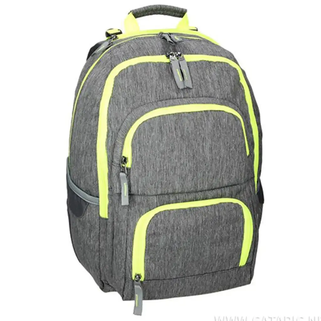 Spirit: E-Bag grauer und neonfarbener abgerundeter Schulranzen, Rucksack 46x34x22cm