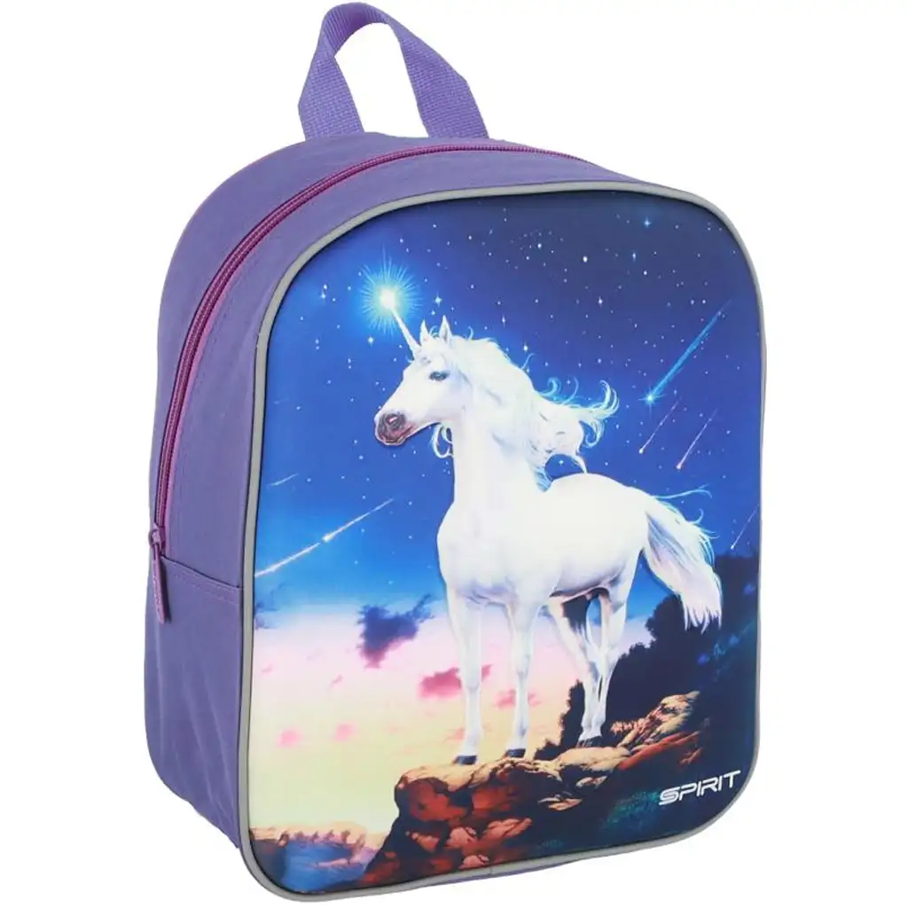 Spirit: Einhorn 3D gemusterter abgerundeter Kindergarten-Rucksack 30x25x12cm