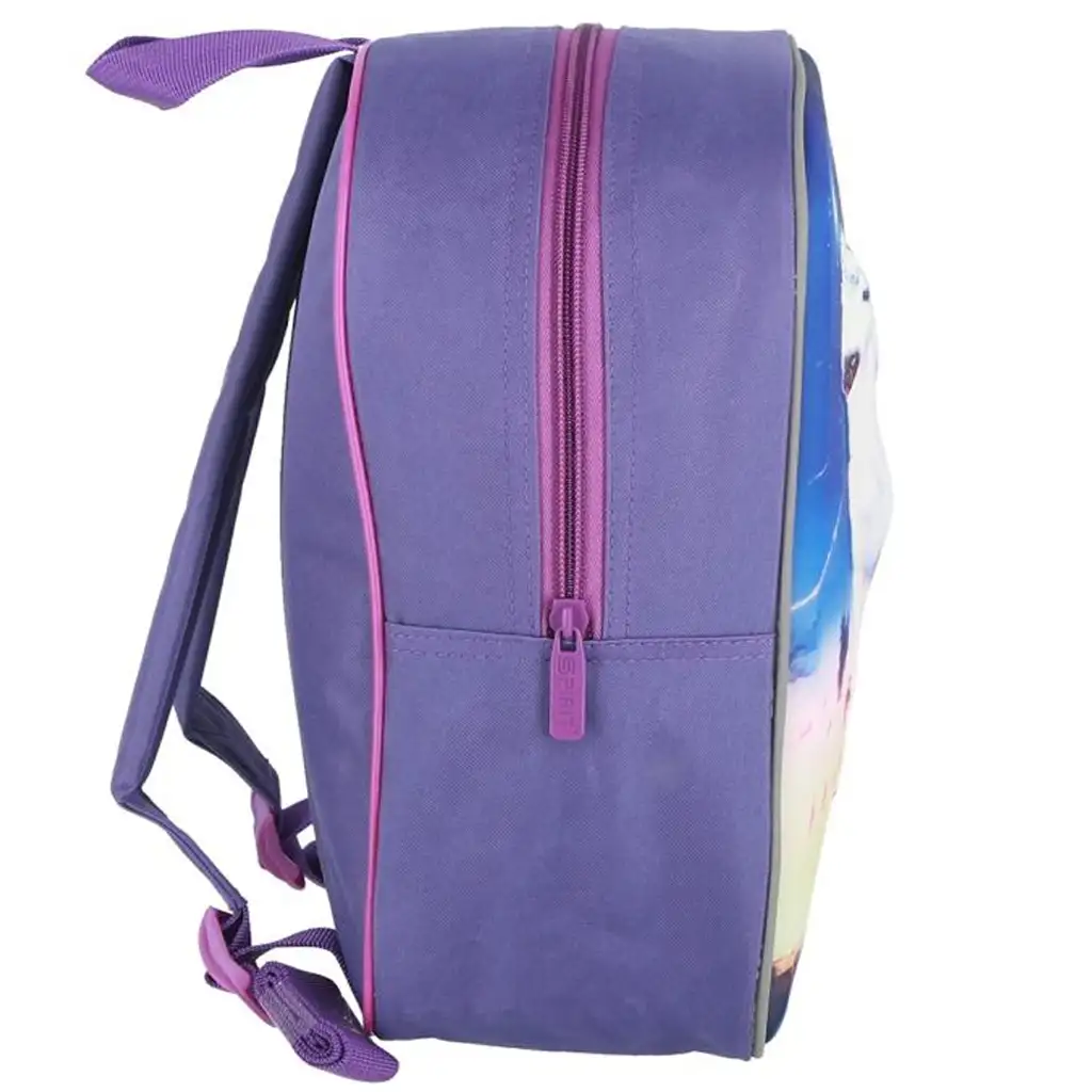 Spirit: Einhorn 3D gemusterter abgerundeter Kindergarten-Rucksack 30x25x12cm kép 3