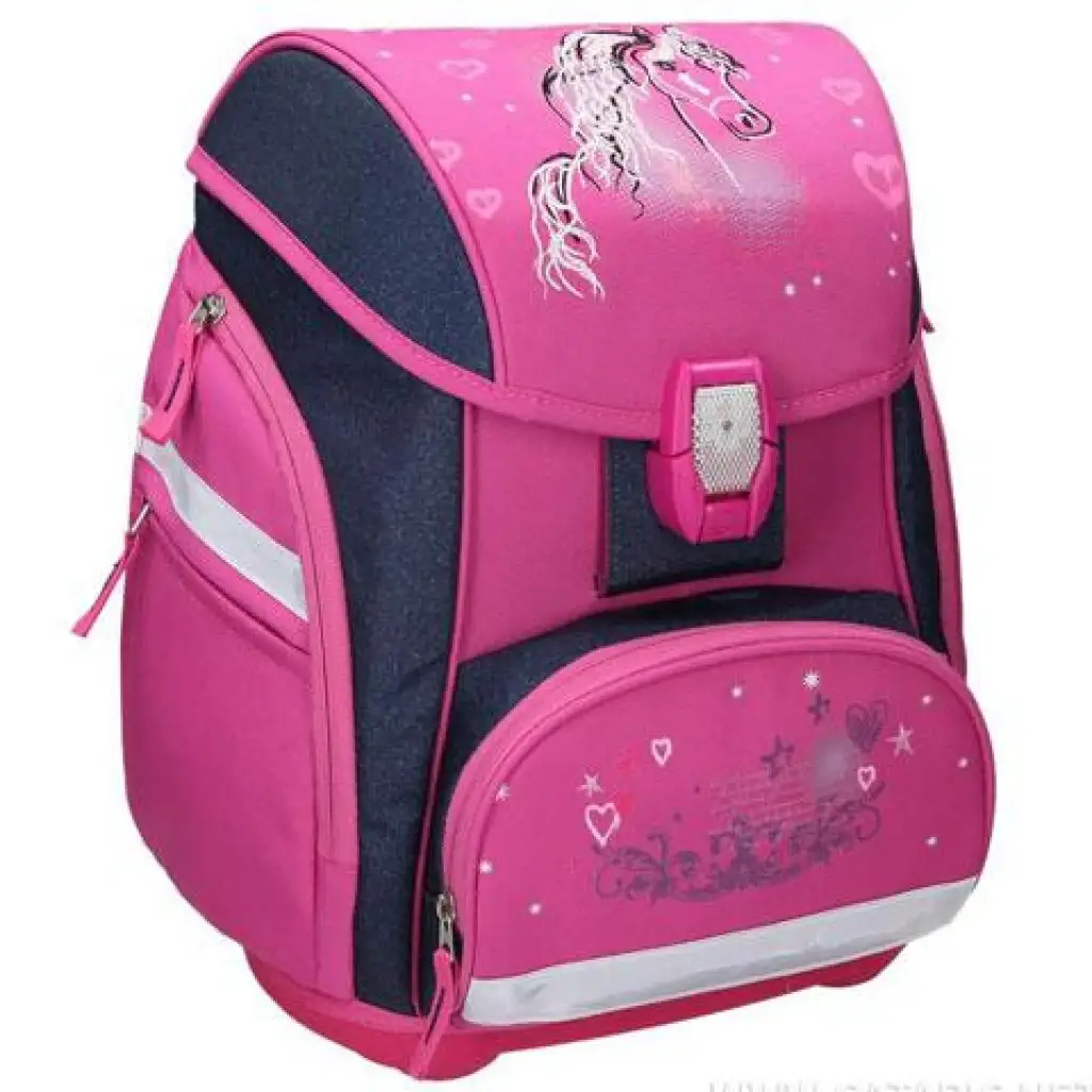 Spirit: Ergonomisches 5-teiliges Schultaschenset mit 3D-Pferdemuster und LED-Beleuchtung 34x22x41cm kép 3