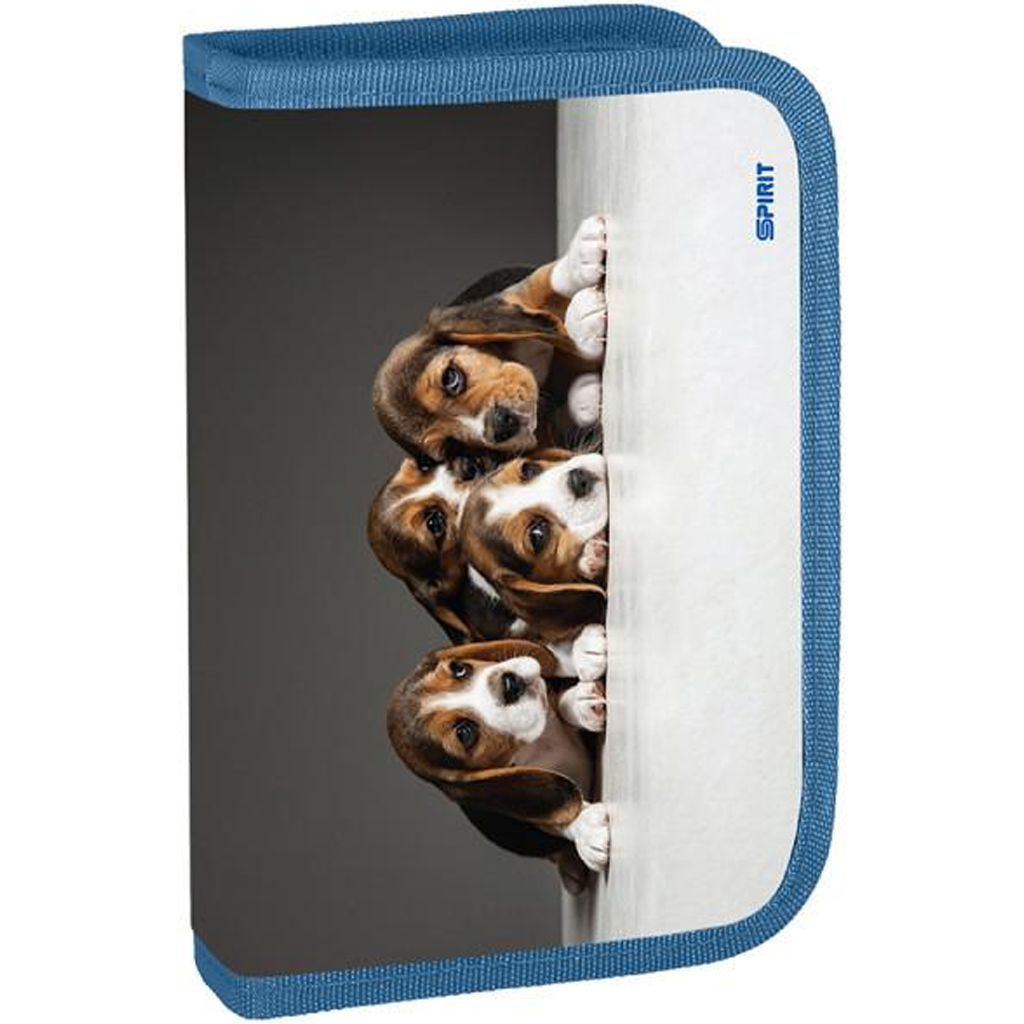 Spirit: Federtasche mit Hundemotiv, gefüllt, zum Ausklappen, 50-teilig