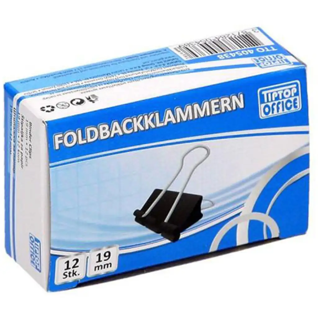 Spirit: Flügel-Metall-Büroklammer 19mm, 12 Stück im Paket