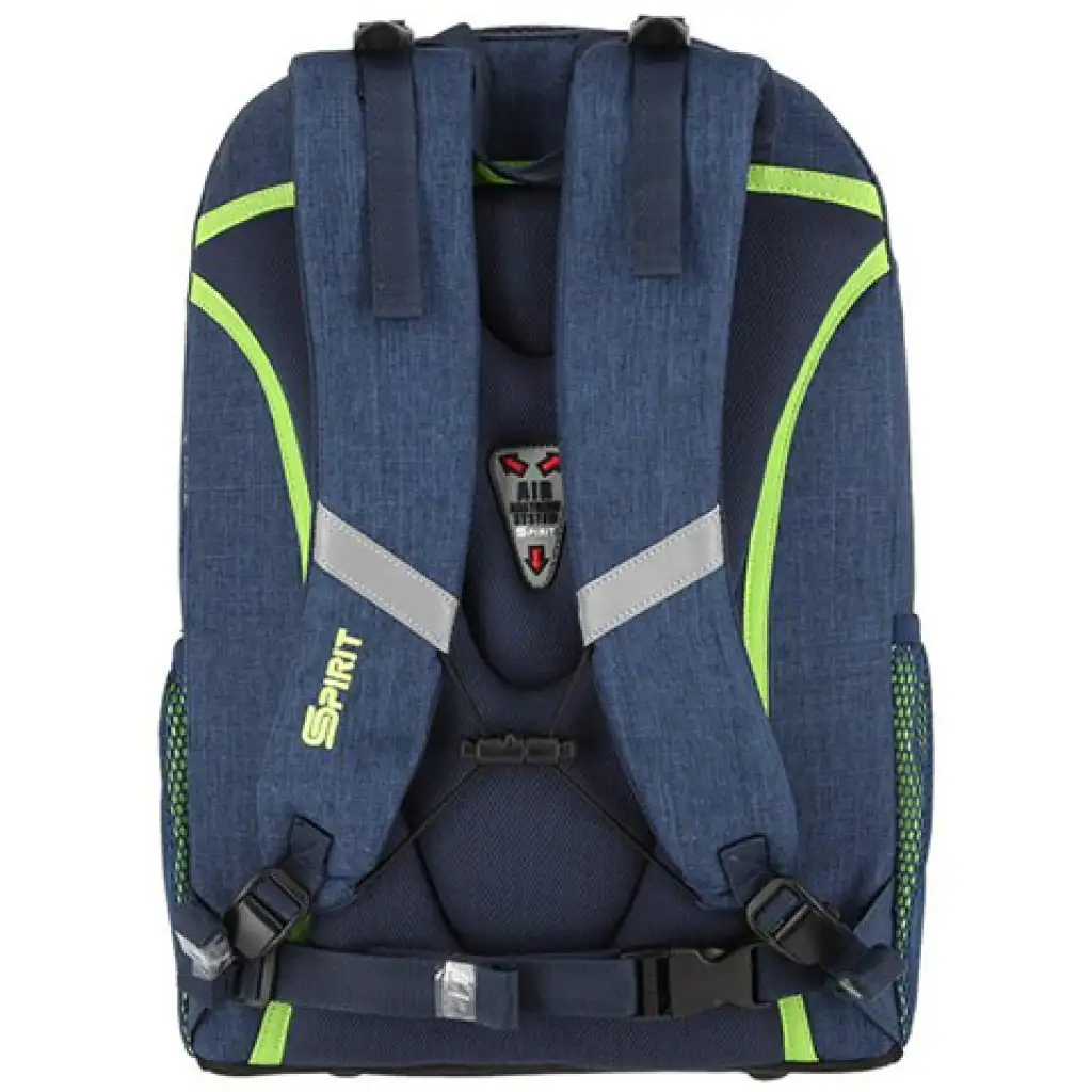 Spirit: Freedom blau und neon abgerundeter Schulranzen, Rucksack 46x33x22cm kép 2