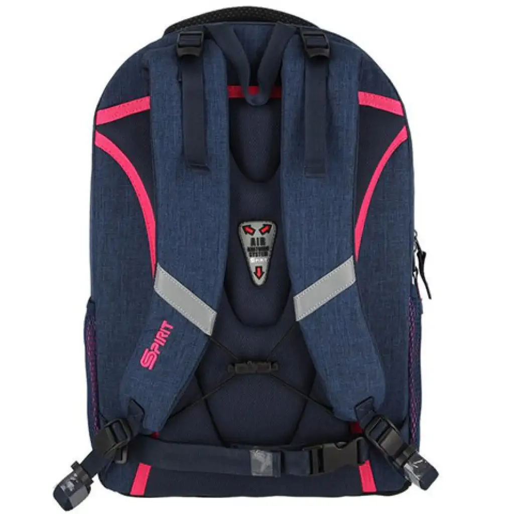 Spirit: Freedom blau und pink abgerundeter Schulranzen, Rucksack 46x33x22cm kép 2
