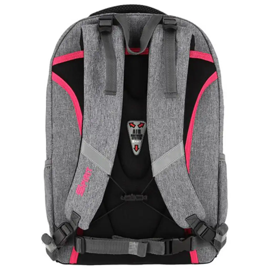 Spirit: Freedom grauer und pinker abgerundeter Schulranzen, Rucksack 46x33x22cm kép 2