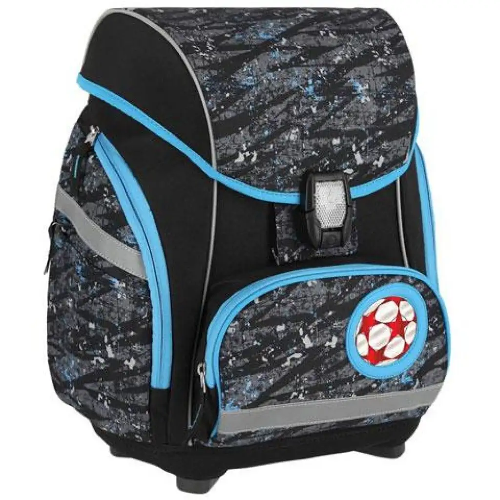 Spirit: Fußball 3D gemustertes ergonomisches 5-teiliges Schulranzen-Set mit LED-Beleuchtung 34x22x41cm kép 7