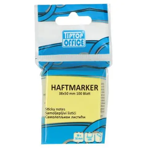 Spirit: Gelber Haftnotizblock, 100 Blatt, 38x50mm