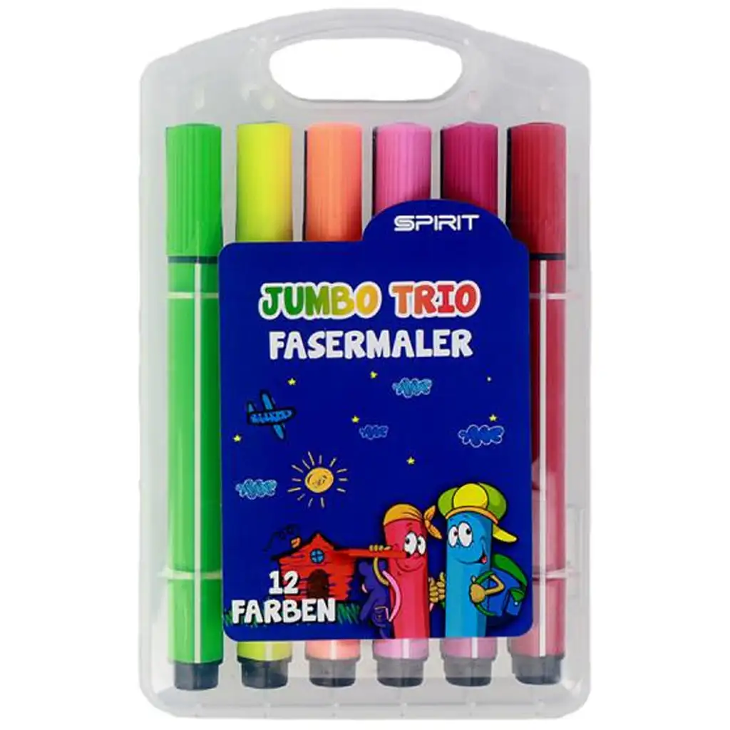 Spirit: Jumbo Trio dicker dreieckiger Filzstift 12er-Set