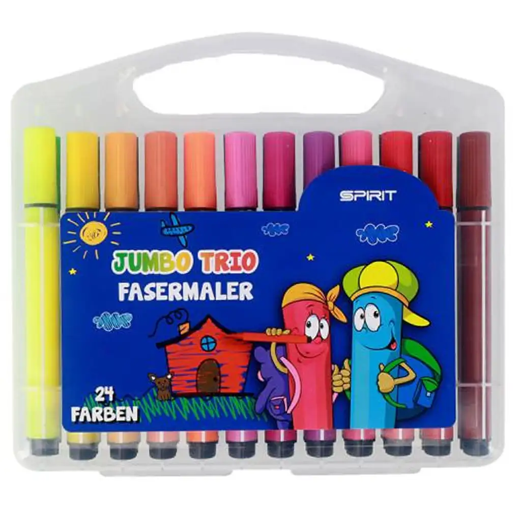 Spirit: Jumbo Trio dicker dreieckiger Filzstift 24er-Set
