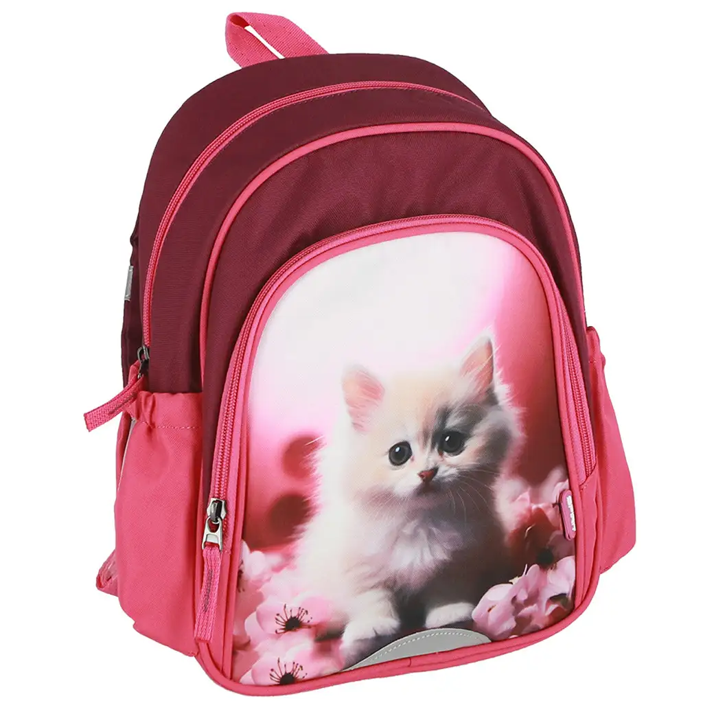 Spirit: Kitty-Katzenmuster abgerundeter Schulranzen, Rucksack 24x13x31cm