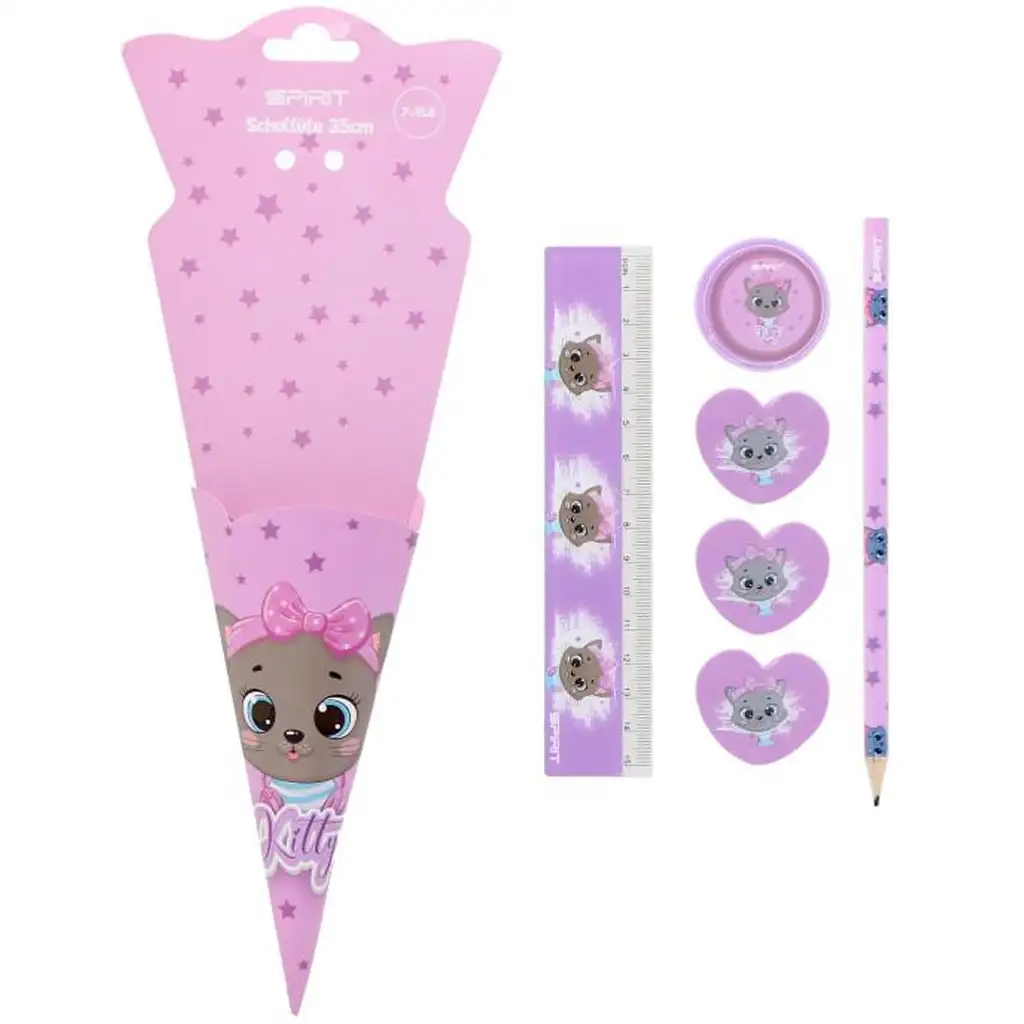 Spirit: Kitty rosa Katzen 6-teiliges Schreibwarenset