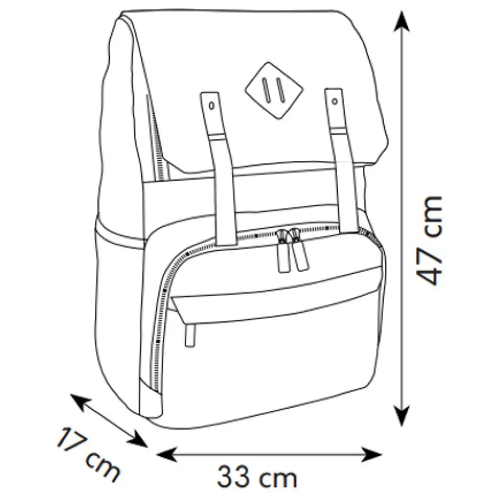 Spirit: Lila Rucksack mit weißen Trägern 47x33x17cm kép 4