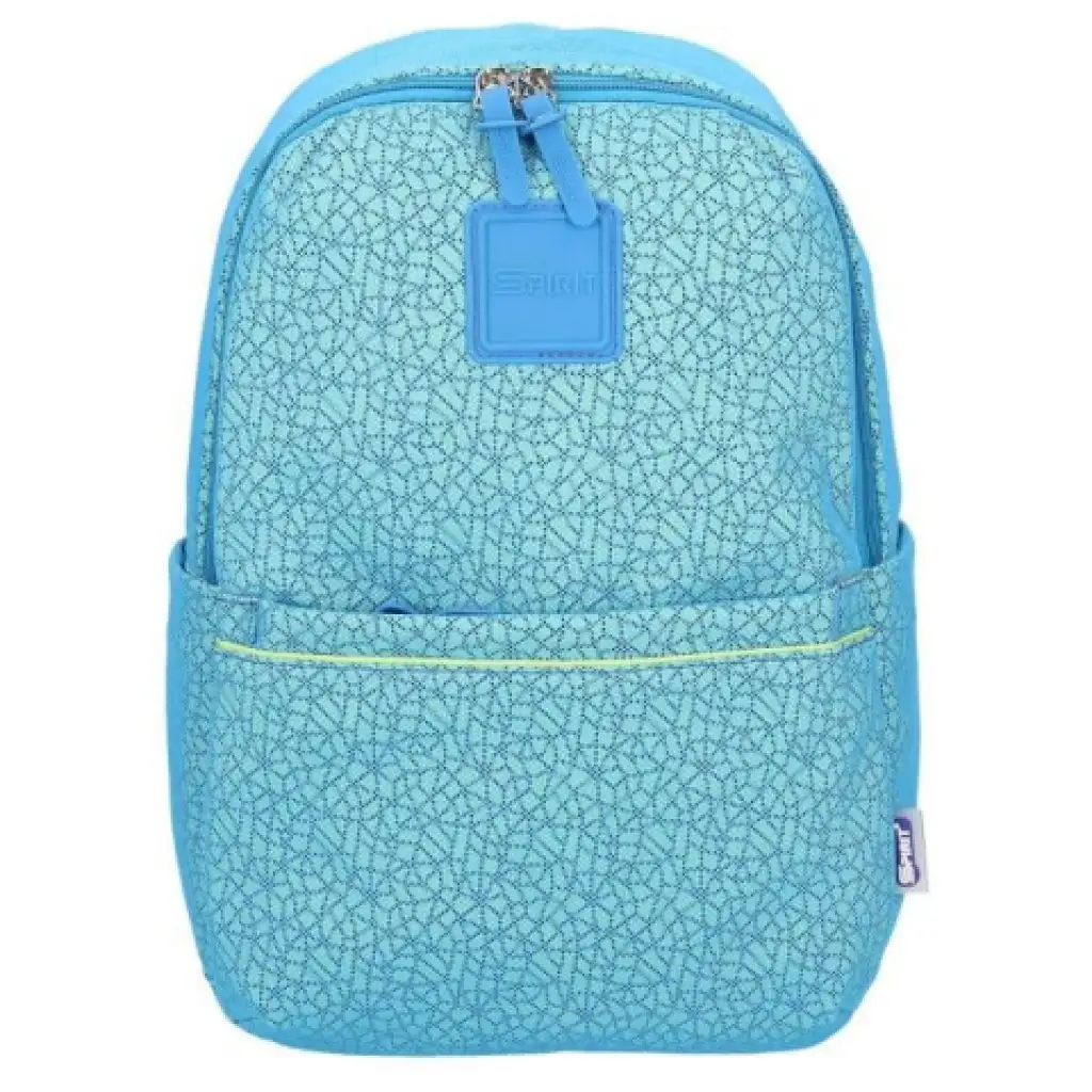 Spirit: Mesh federleichter blauer gemusterter Schulranzen, Rucksack 43x28x13cm