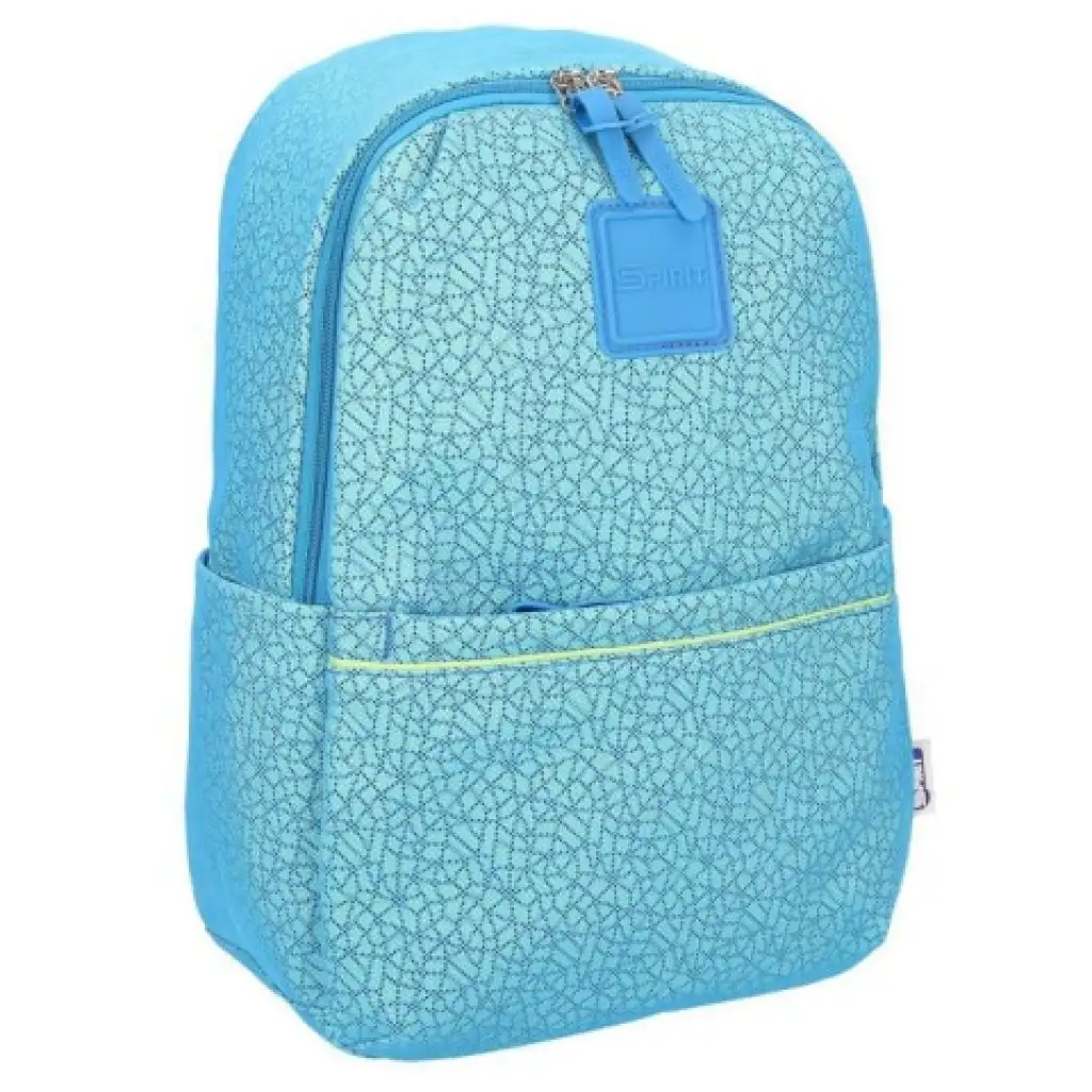 Spirit: Mesh federleichter blauer gemusterter Schulranzen, Rucksack 43x28x13cm kép 3