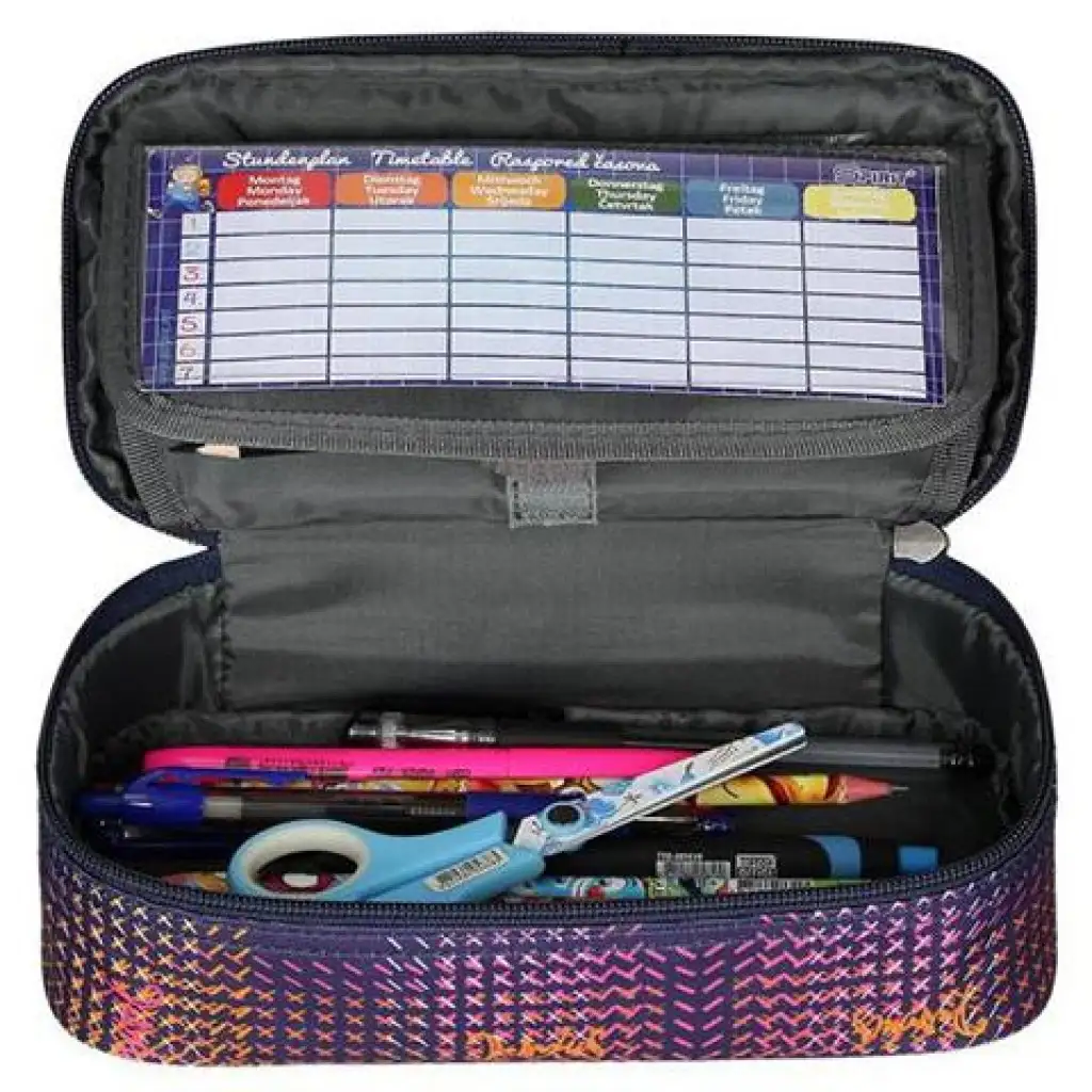 Spirit: My Bag lila gemustertes ovales Federmäppchen 23x10cm kép 2