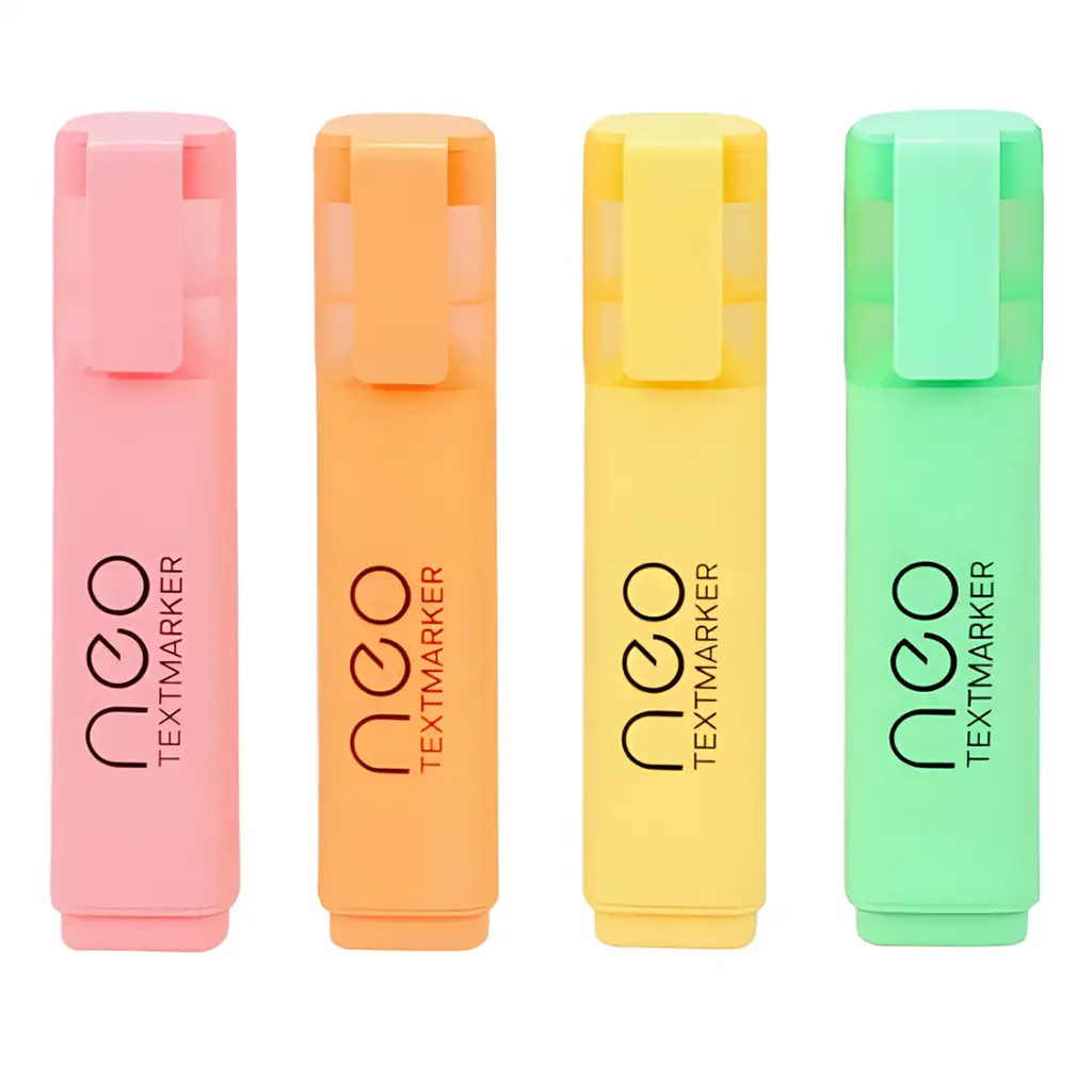 Spirit: Neo Pastell 4er-Set Textmarker