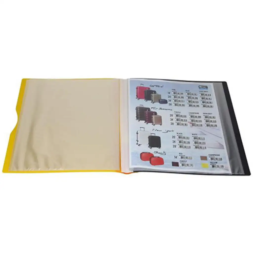 Spirit: Neon-gelbe A4-Präsentationsmappe mit 20 Fächern kép 2