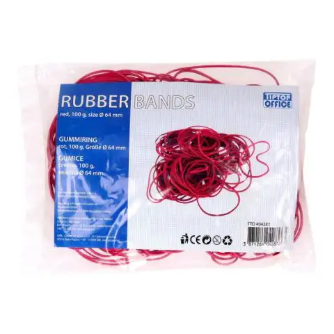 Spirit: Rote 64mm Büro- oder Haushaltsgummiringe 100g