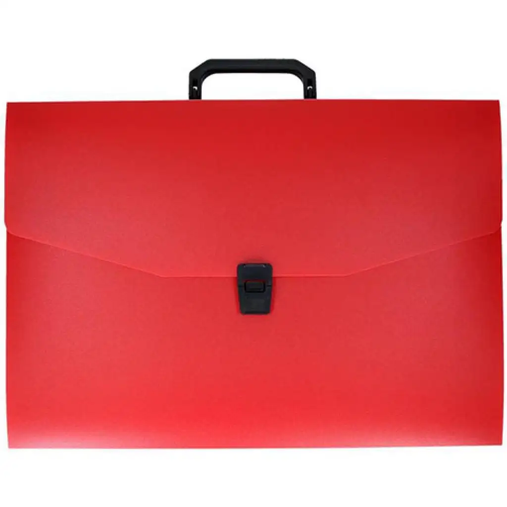 Spirit: Rote, klappbare A3-Aktenmappe mit Griff