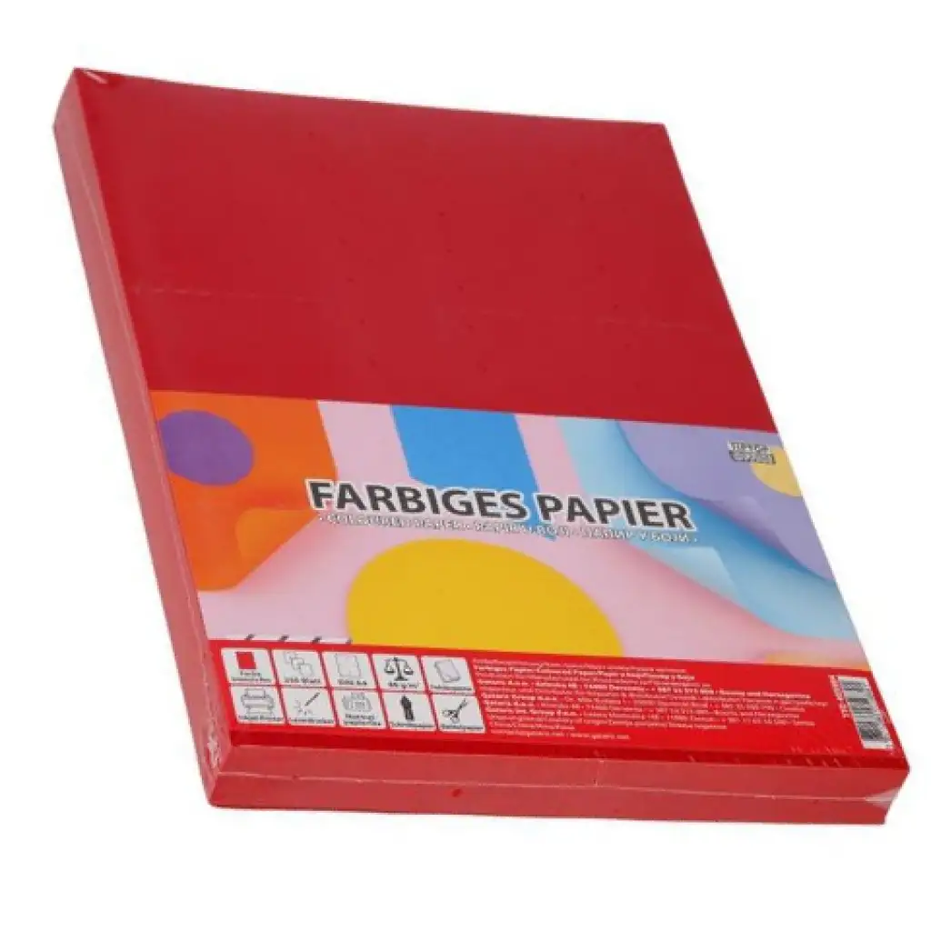 Spirit: Rotes A4 80g Kopierpapier, 250 Stück