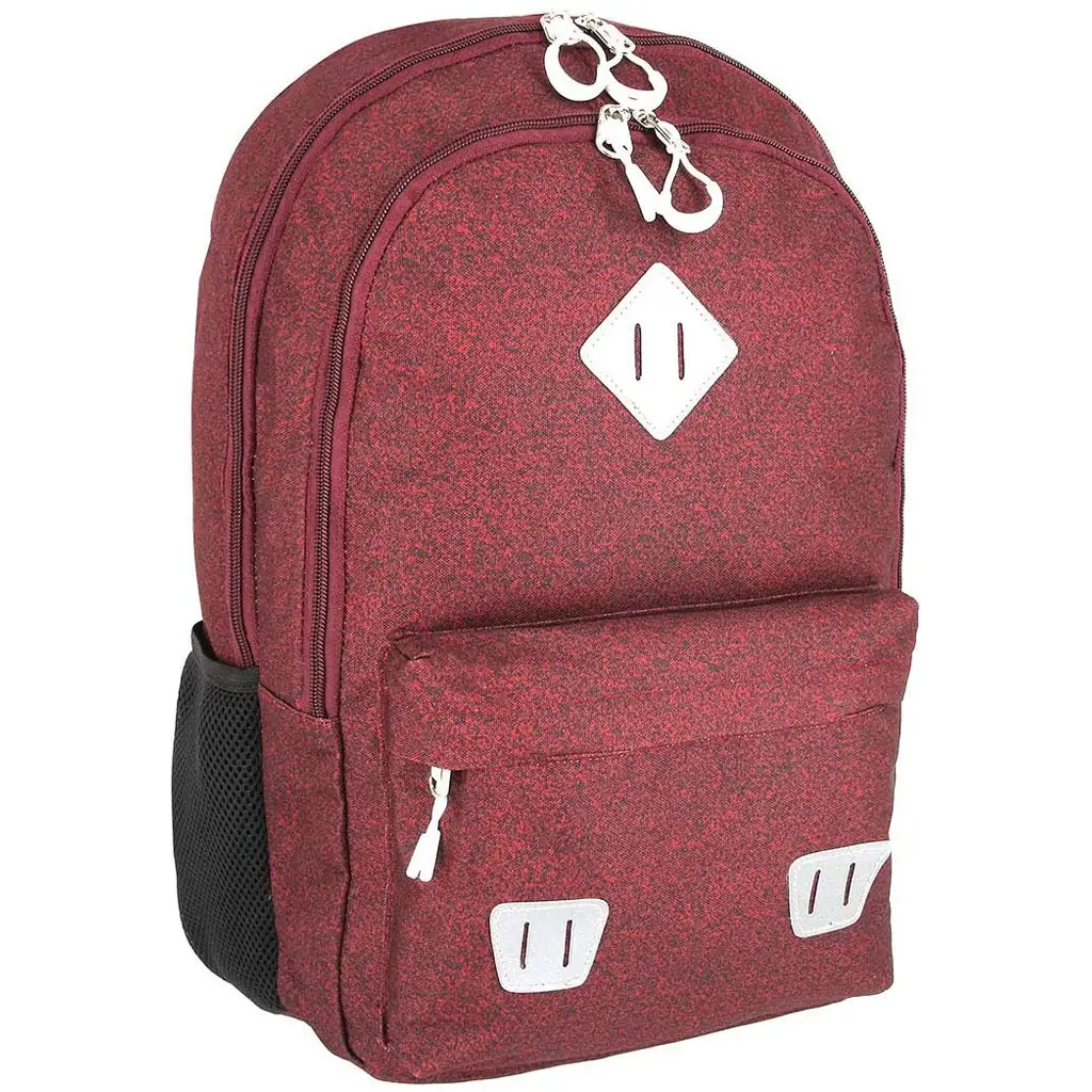 Spirit: SHADE bordeaux abgerundeter dreifach unterteilter Schulranzen, Rucksack 43x29x21cm
