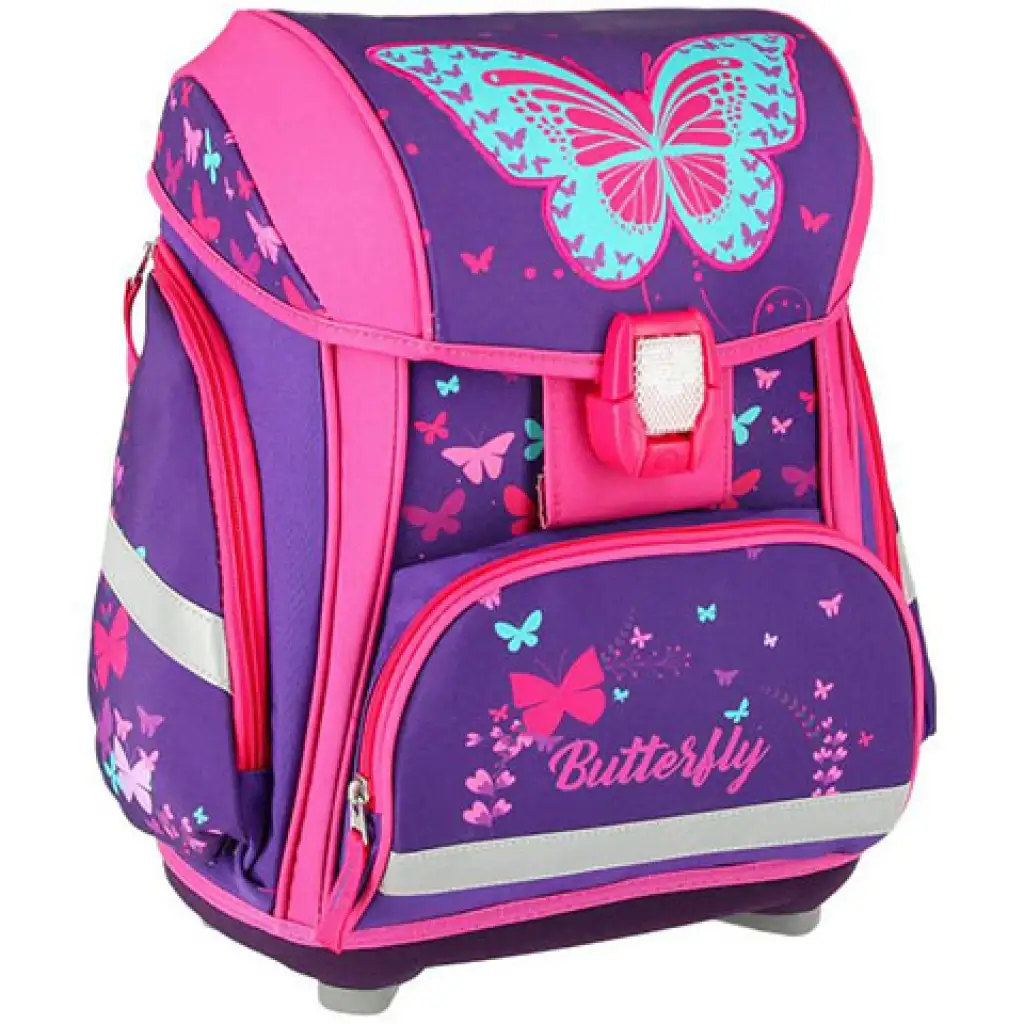 Spirit: Schmetterling 3D-Muster, LED-Schulranzen, Rucksack 5-teiliges Set kép 6