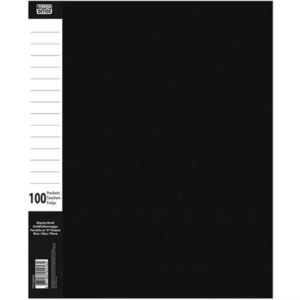 Spirit: Schwarze A4-Präsentationsmappe mit 100 Taschen