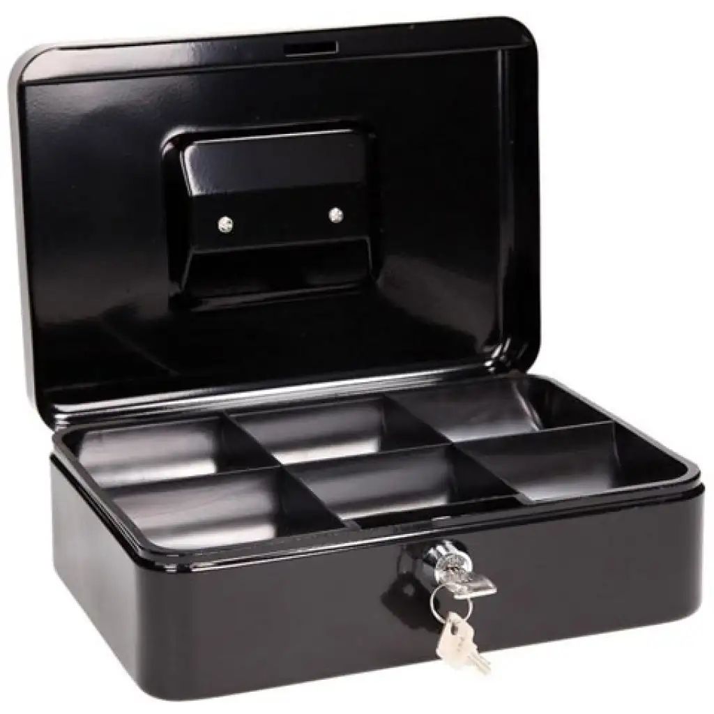 Spirit: Schwarze kleine abschließbare Geldkassette - CB320 kép 2