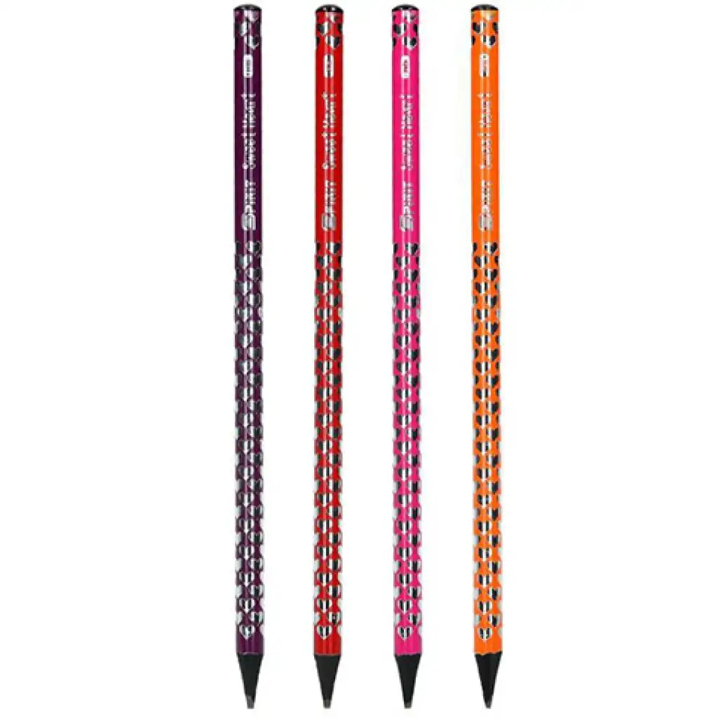 Spirit: Schwarzer HB-Bleistift mit Herzmuster, 1 Stück kép 2