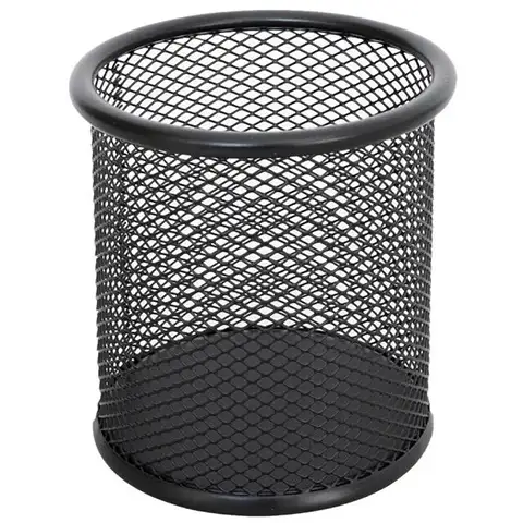 Spirit: Schwarzer Metall-Stiftehalter 9x10cm