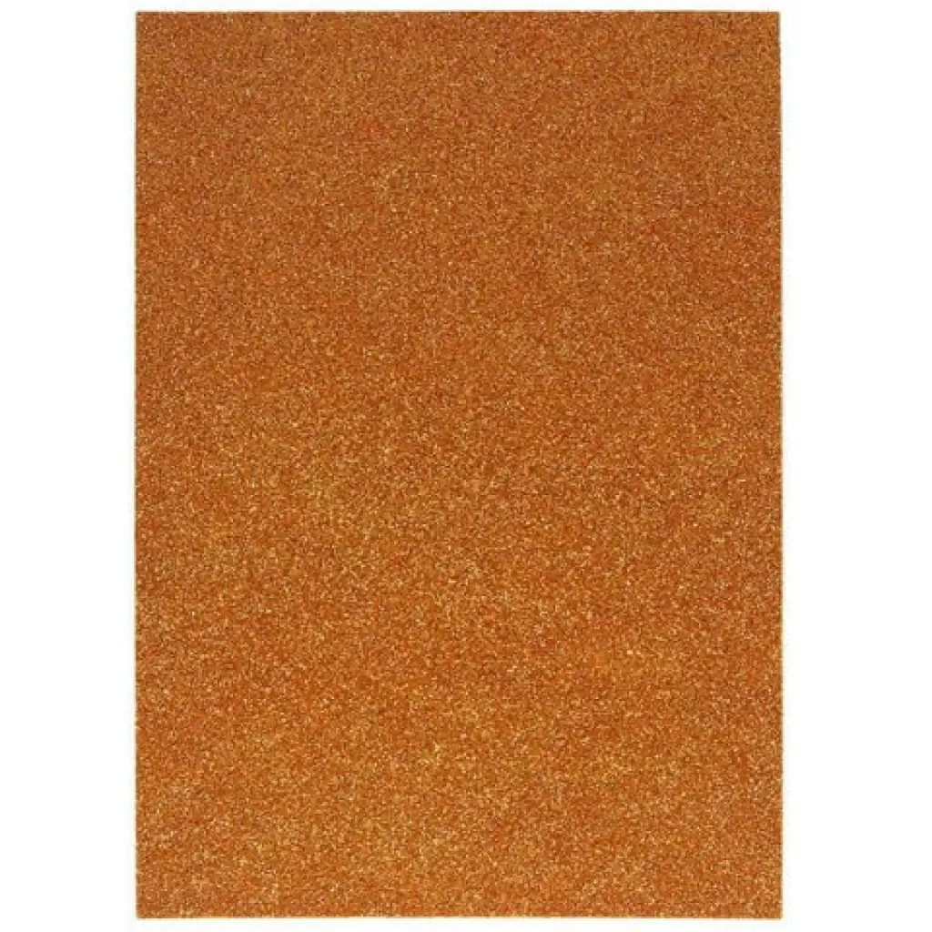Spirit: Selbstklebender glitzernder Dekorationsschaumstoff in Kupferrot, A4, 1 Stück