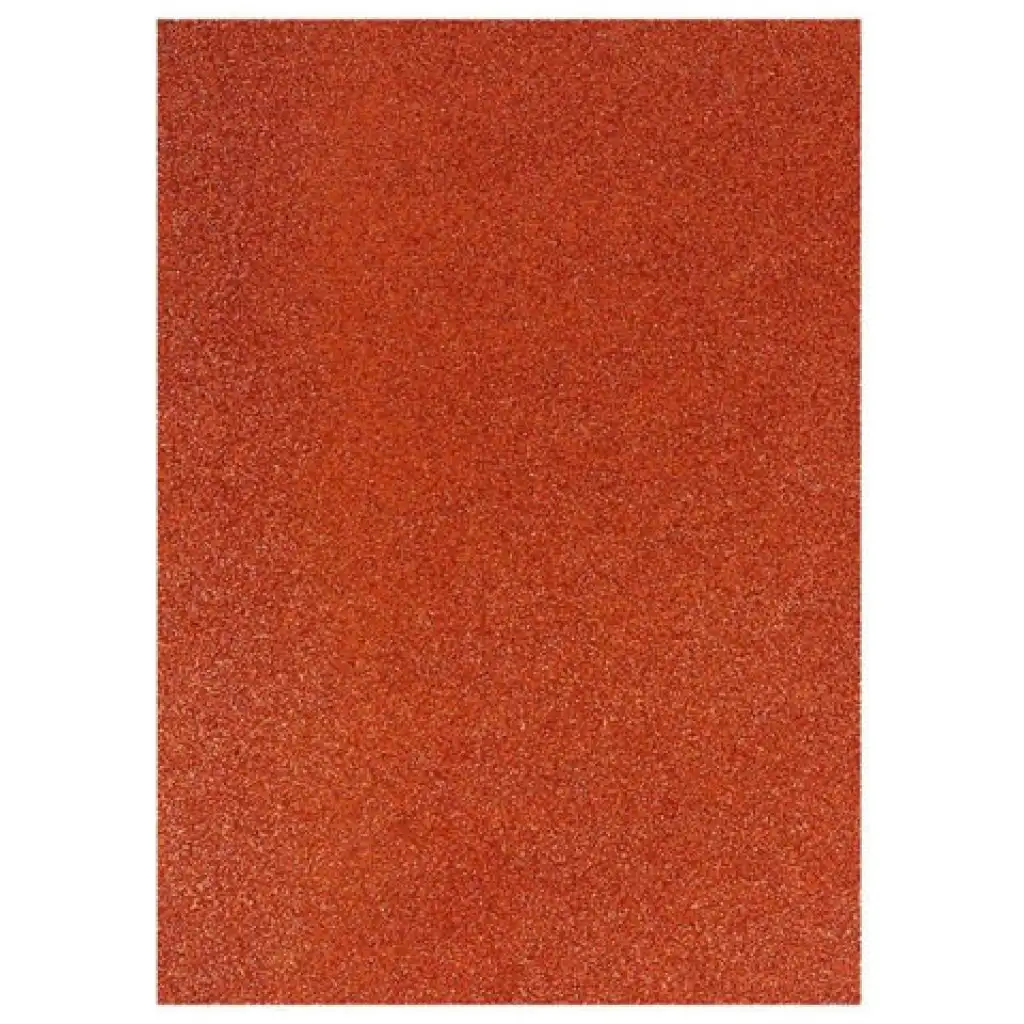 Spirit: Selbstklebender glitzernder Dekorationsschaumstoff in Ziegelrot, A4, 1 Stück