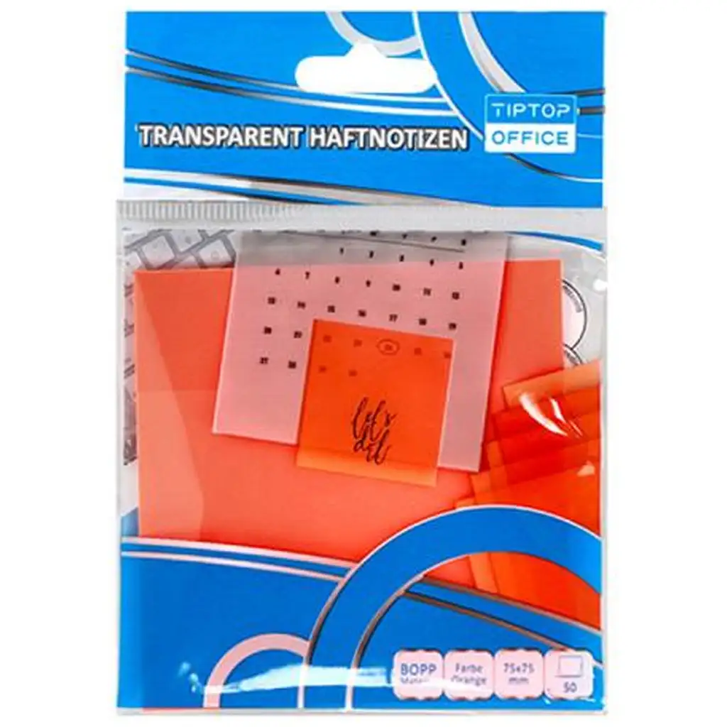 Spirit: Transparente orange selbstklebende Seitenmarkierung 75x75mm