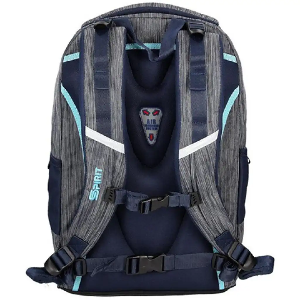 Spirit: Urban grautürkis ergonomischer Schulranzen, Rucksack kép 2