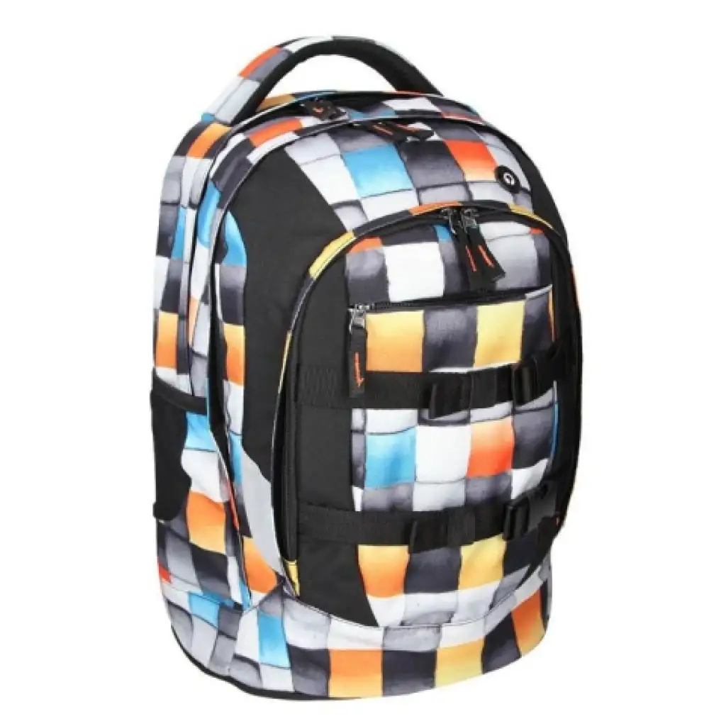 Spirit: Urban karierter ergonomischer Schulrucksack 46x33x22cm kép 2
