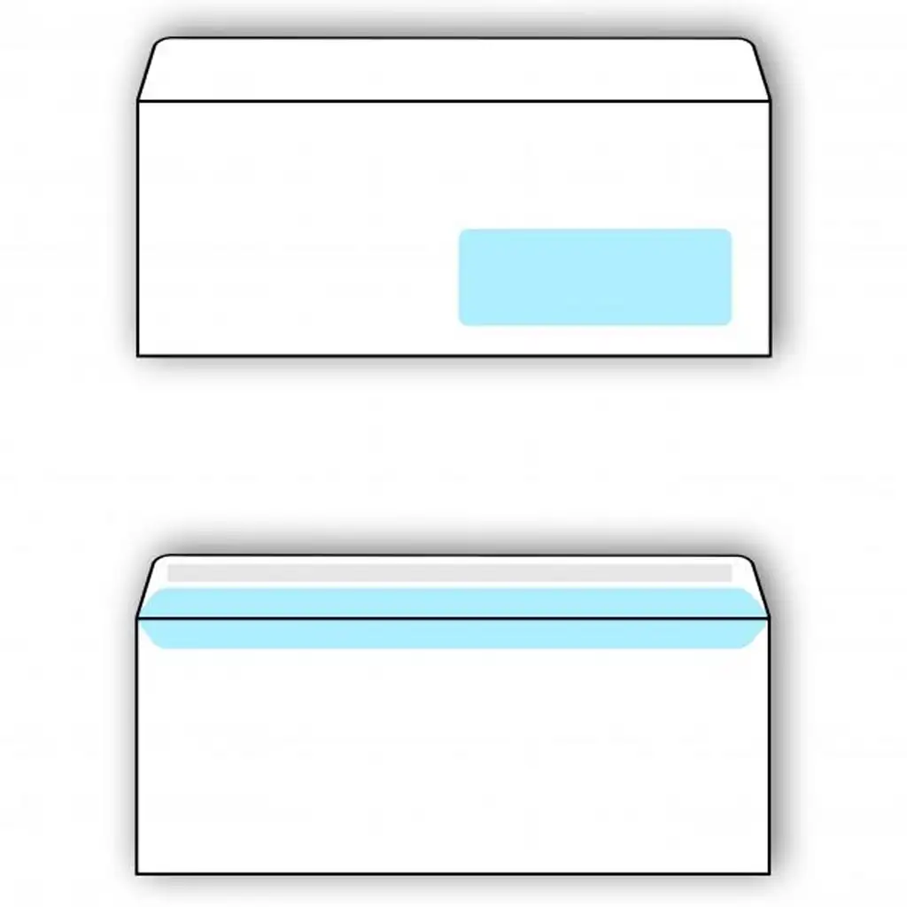 Spirit: Weiße Briefumschläge mit Fenster LA/4 11x23cm 25er-Pack kép 2