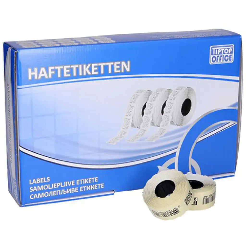 Spirit: Weiße fluoreszierende Preisauszeichnungsetikette 26x16mm