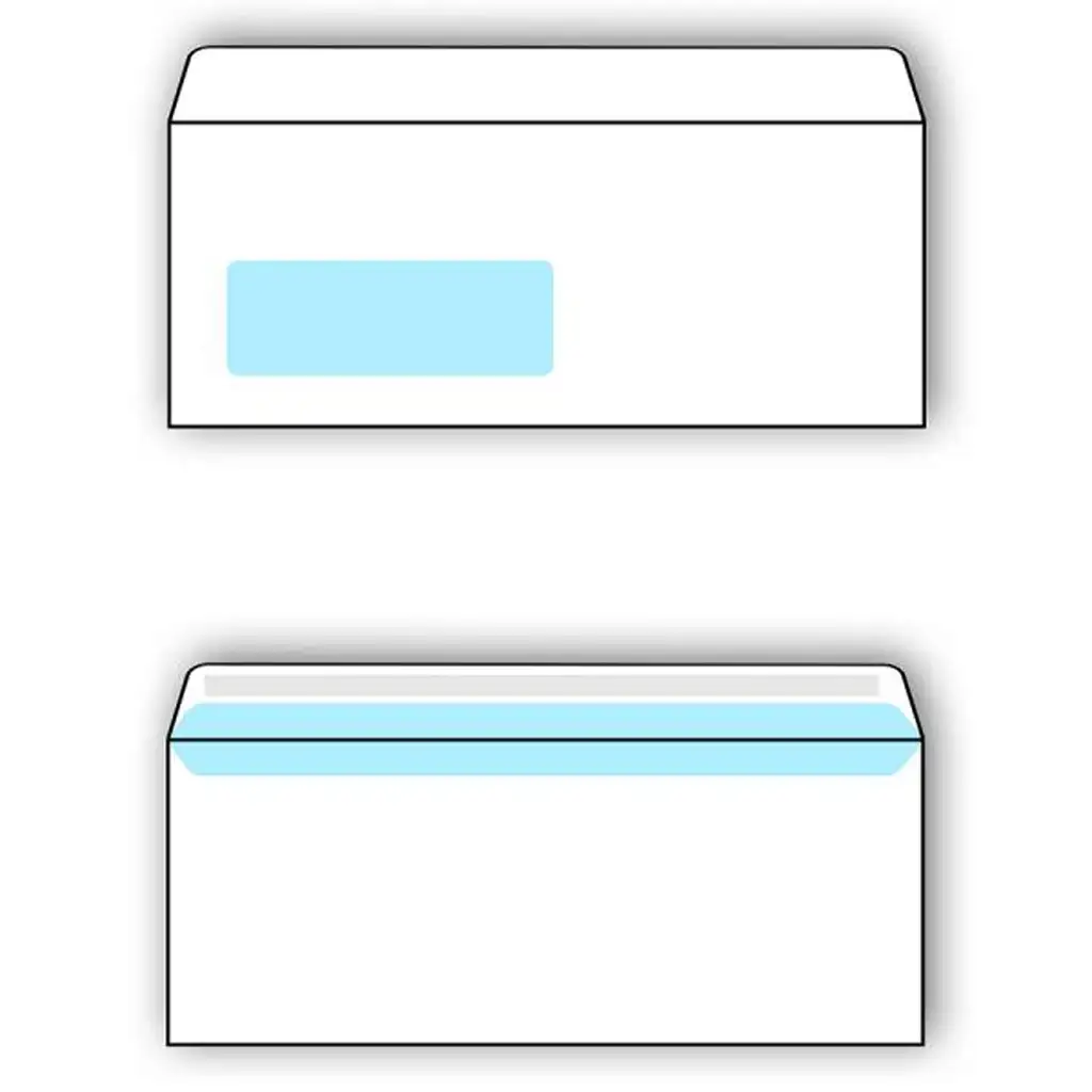 Spirit: Weißer Briefumschlag mit Fenster links LA/4 11x23cm 50 Stück-Packung kép 2