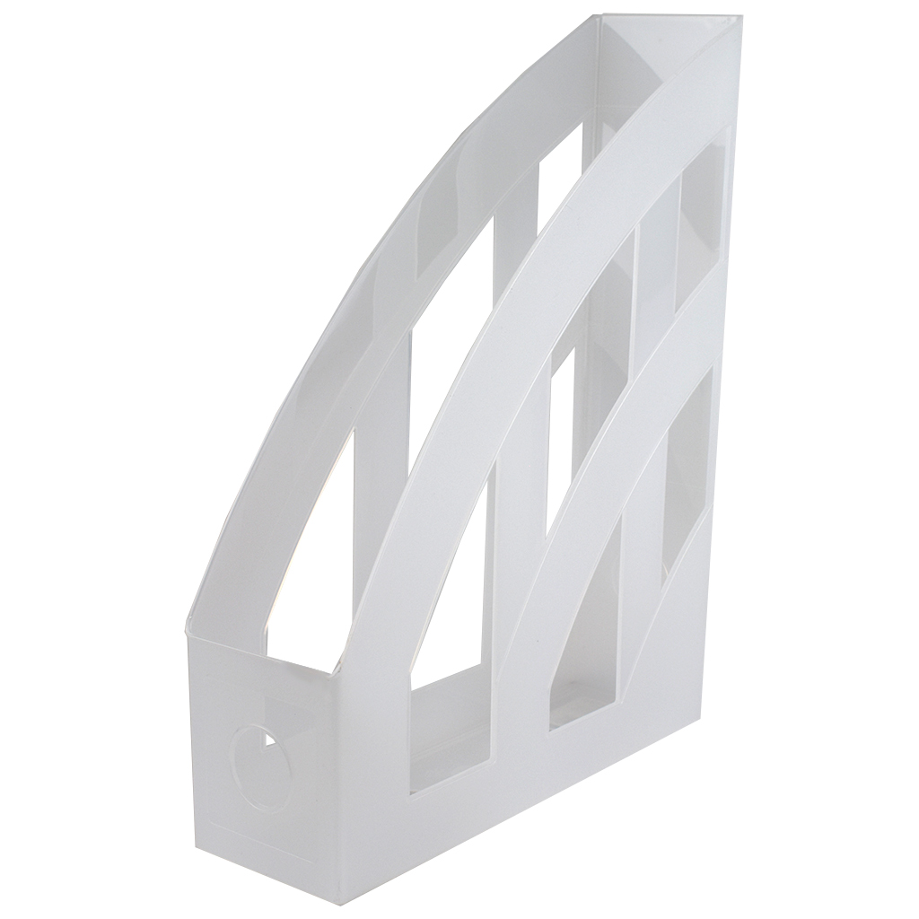 Spirit: Weißer transparenter Stehsammler 7,5x31,5x24,5cm