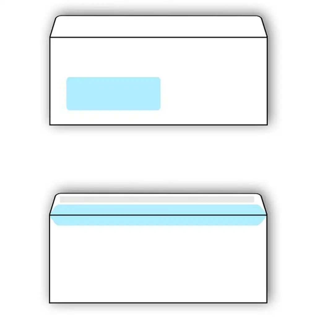 Spirit: Weißes Kuvert mit linkem Fenster LA/4 11x23cm, 100 Stück Packung kép 2