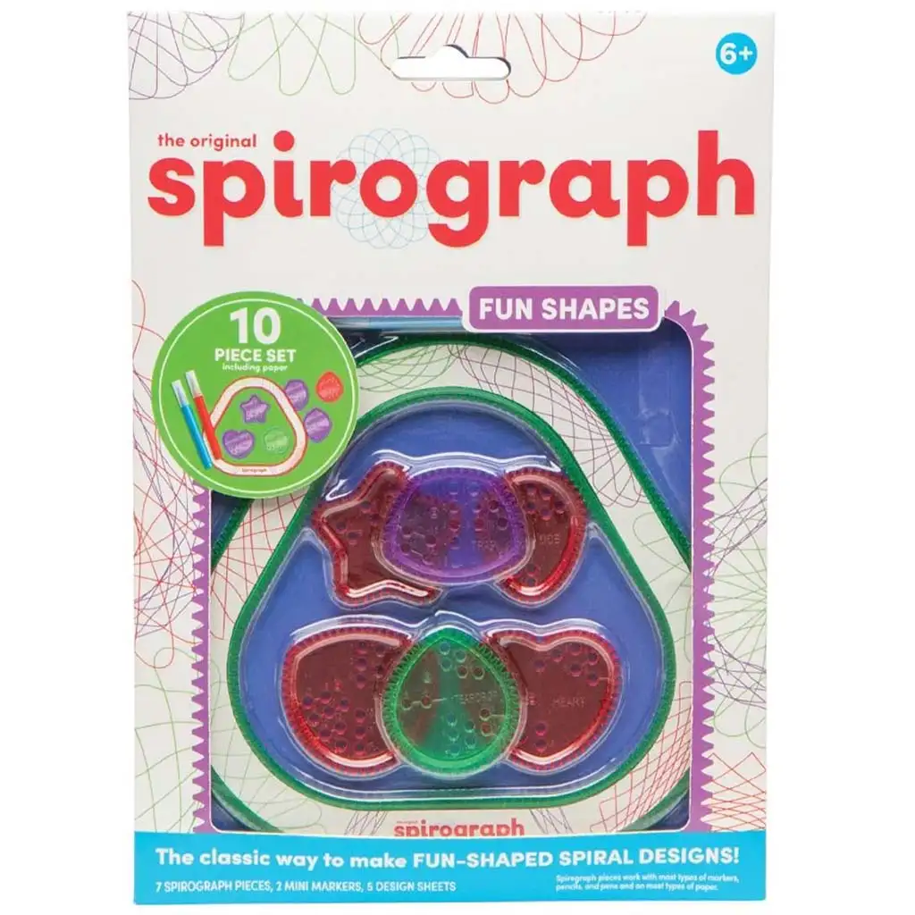 Spirograph: FUN Shapes Spirograph - Unterhaltsame Formen 10-teiliges Kreativ-Set