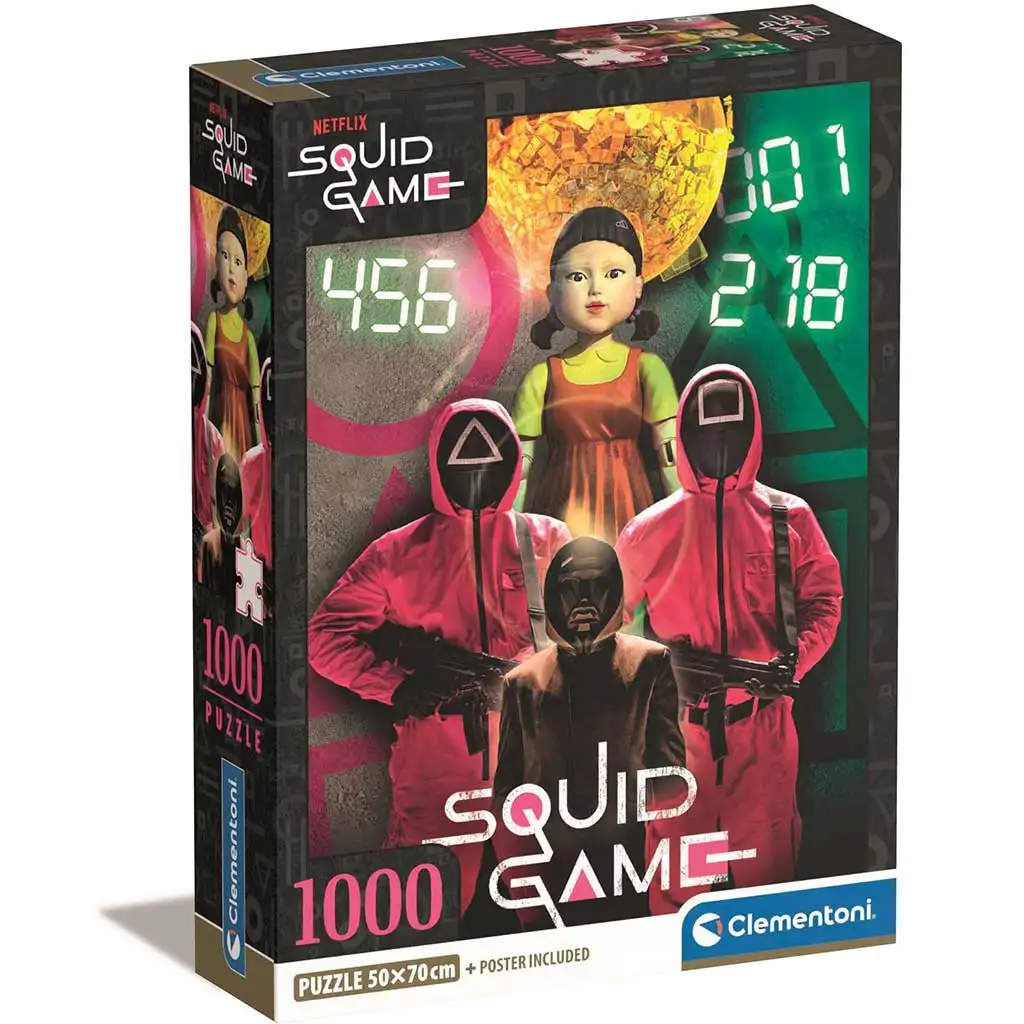 Squid Game: Gewinne dein Leben 1000-teiliges Puzzle 70x50cm - Clementoni
