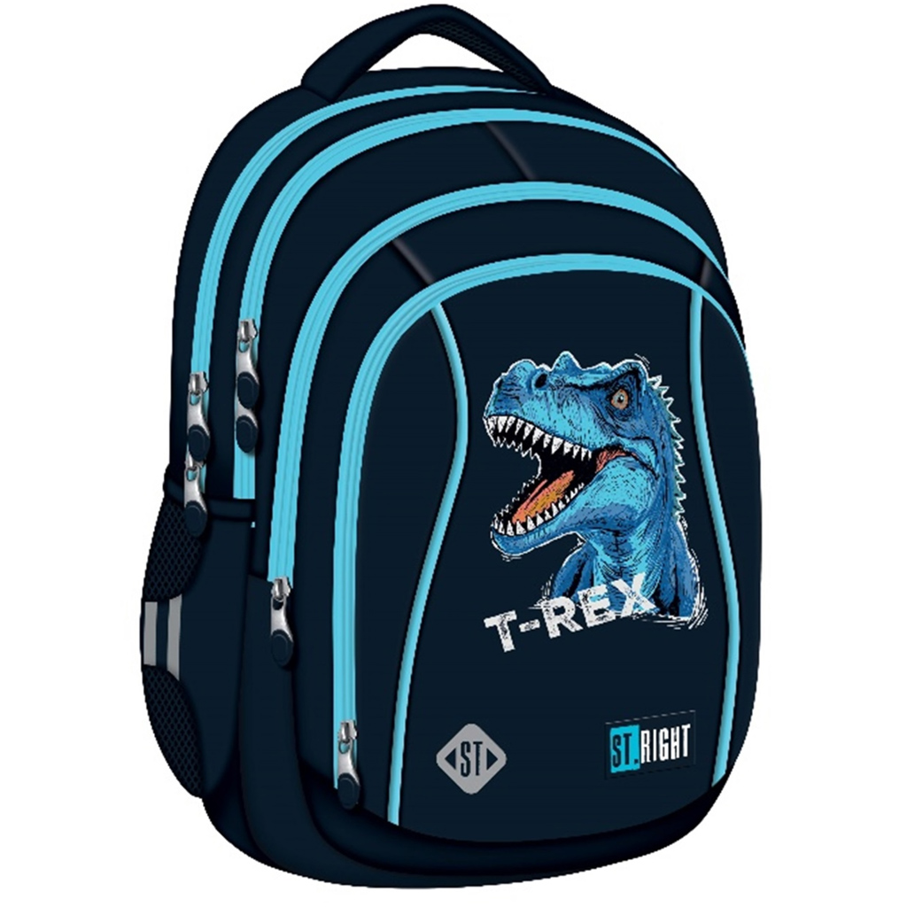 St.Right Blau T-Rex ergonomischer Schulrucksack, Rucksack BP26 39x27x17cm