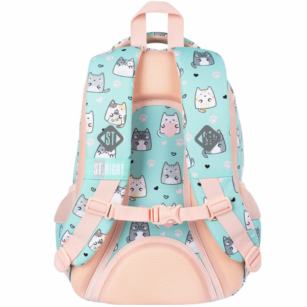 St.Right Charming Cats Schulranzen, Rucksack BP26 39x27x17 cm kép 2
