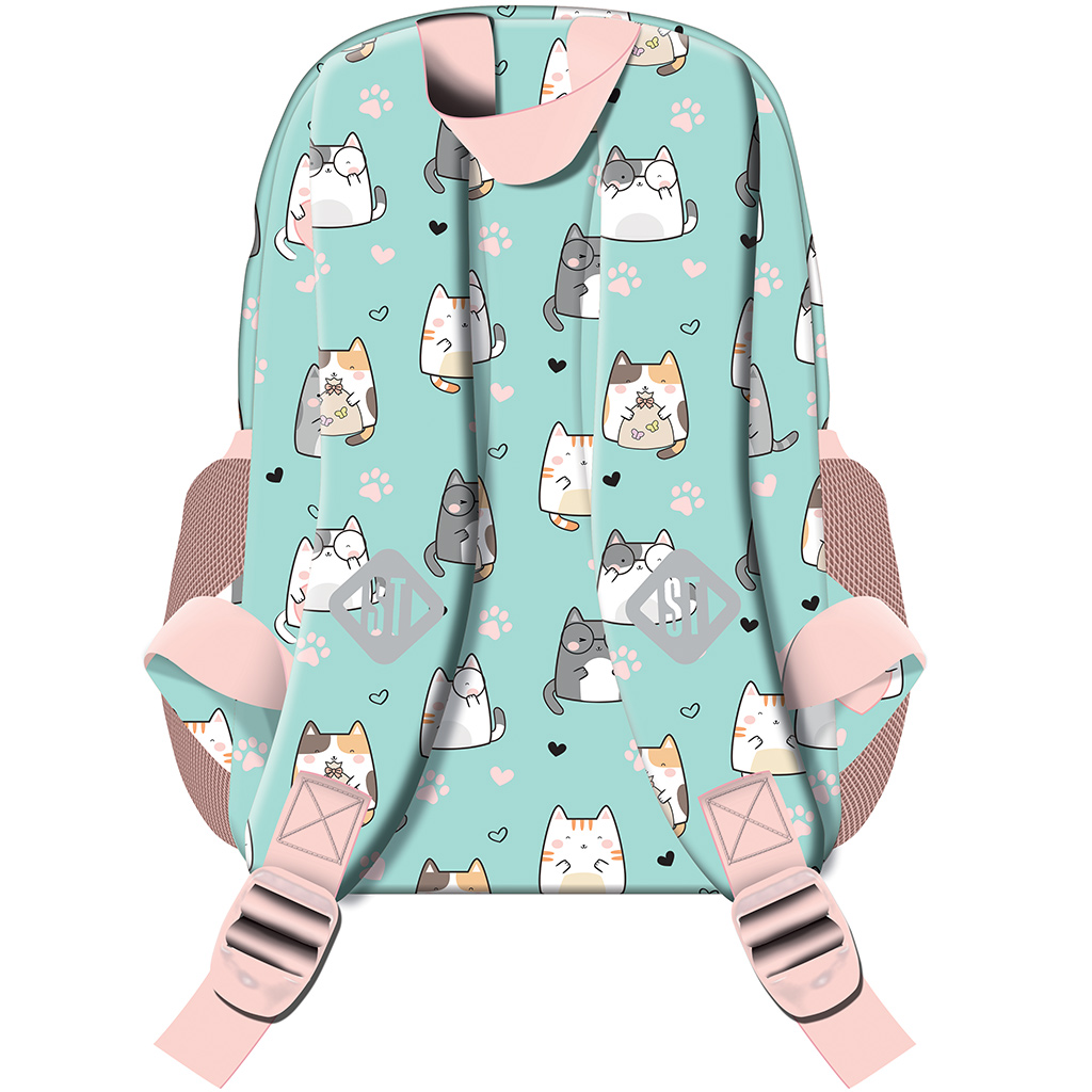 St.Right Charming Cats Schultasche mit Katzenmotiv, Rucksack BP70 32x22x11,5cm kép 2