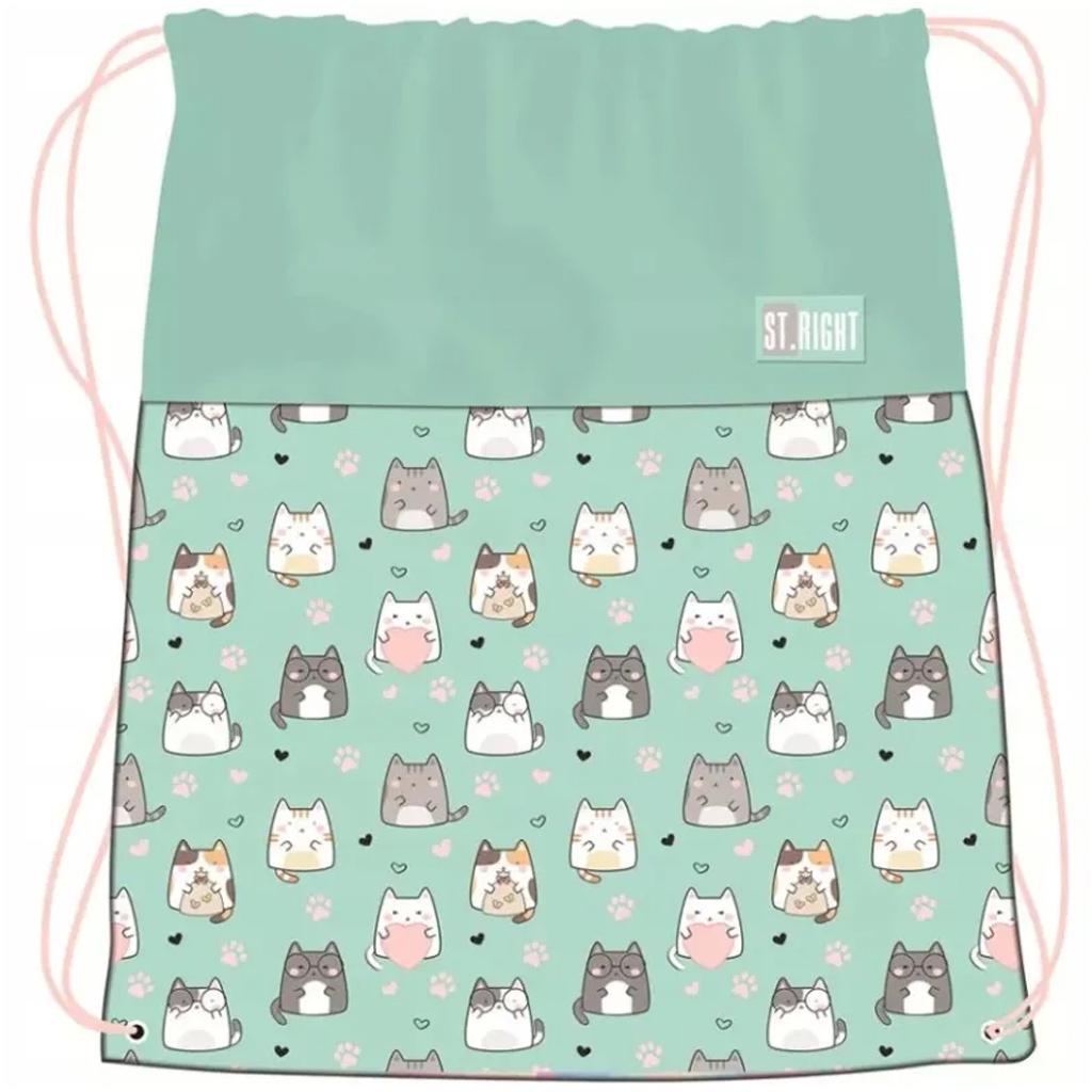 St.Right Charming Cats Turnbeutel, Sportbeutel 34x43cm