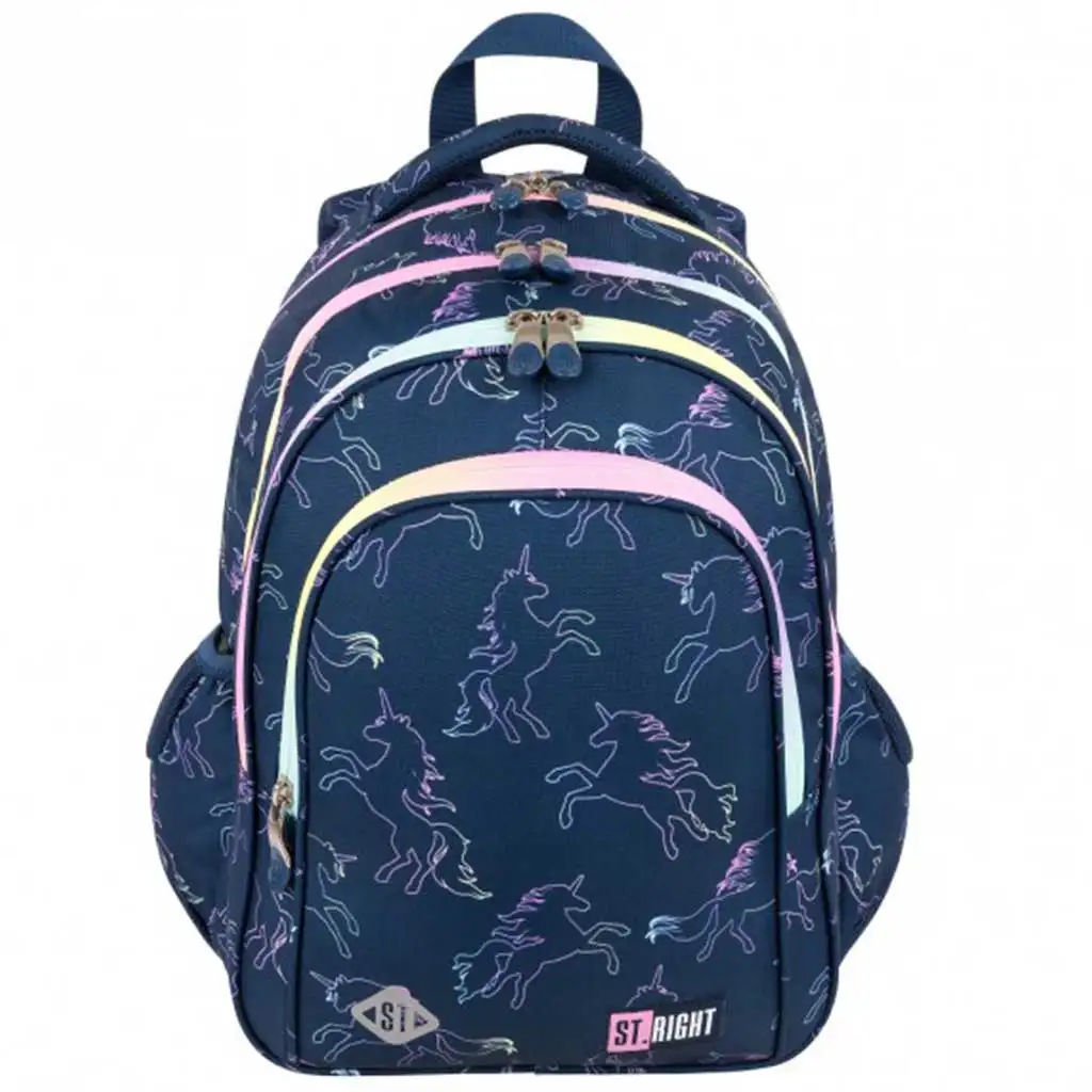 St.Right: Dream Einhorn vierfach unterteilte Schultasche, Rucksack