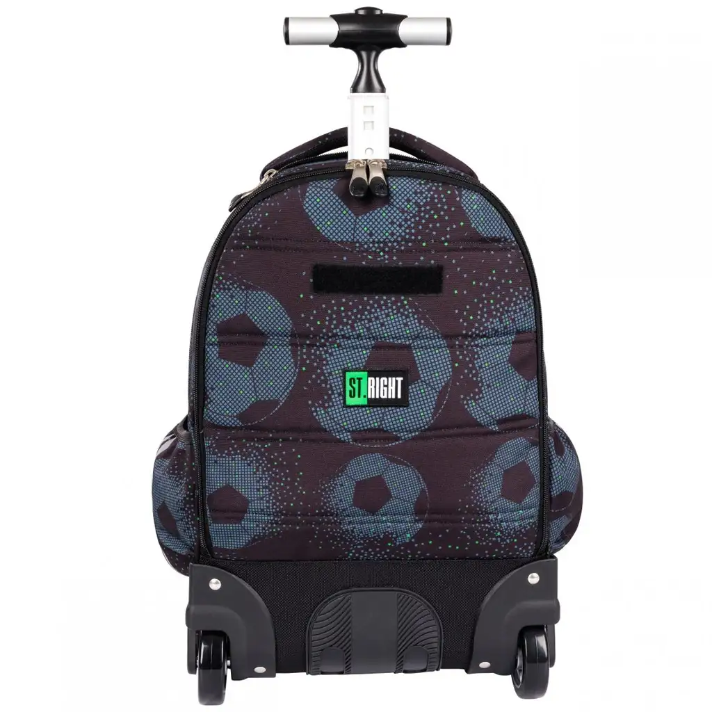 St.Right Football rollender Schulranzen TB01 43x32x25cm kép 2