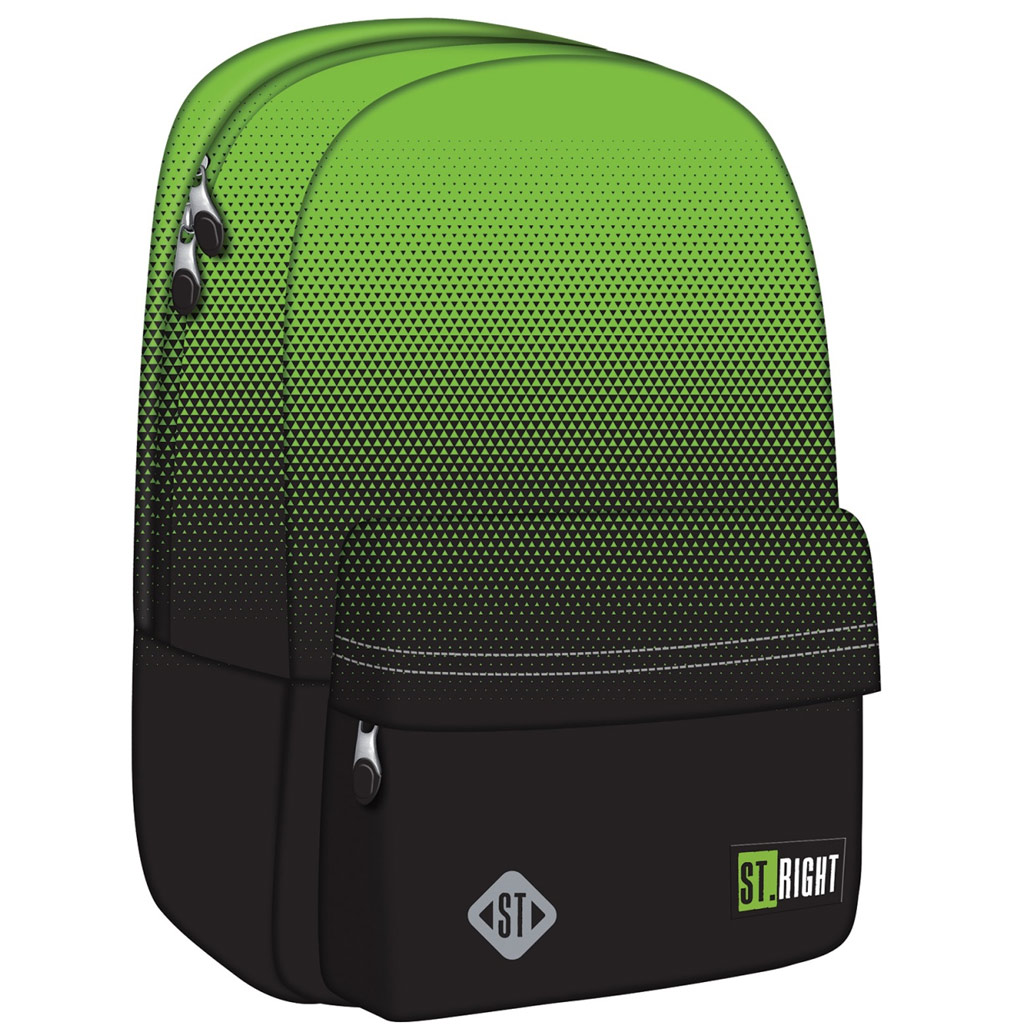St.Right Green Gradient Schulranzen, Rucksack BP33 40x31x17 cm